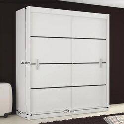 Шкаф-купе Mobhaus Merina 203 (White/Black) Thumb