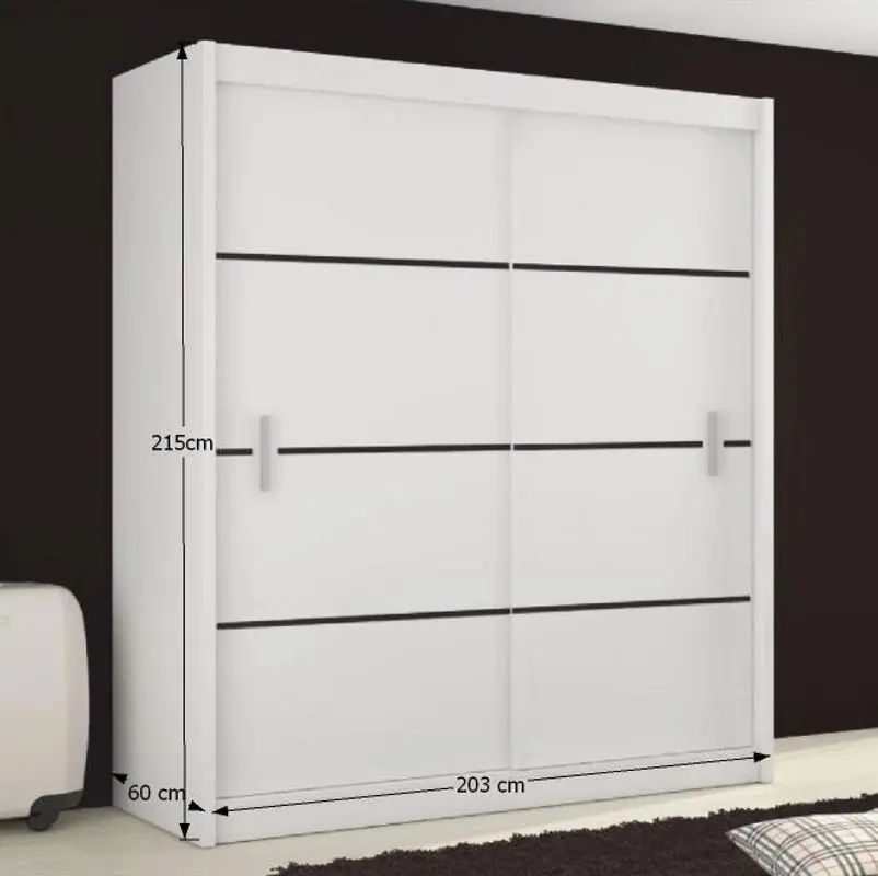 Шкаф-купе Mobhaus Merina 203 (White/Black) - 2