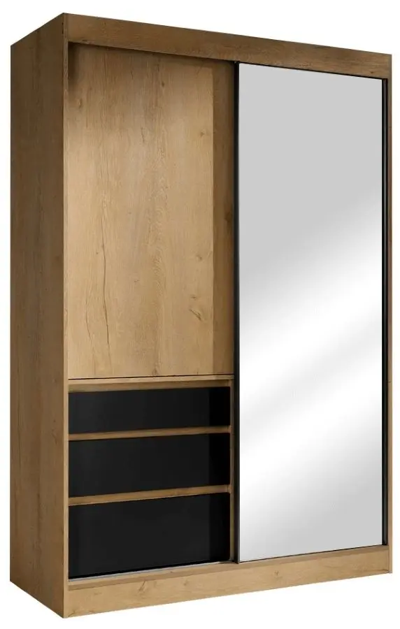 Dulap-cupe Mobhaus Romualda 140 (Lefkas Oak/Black)