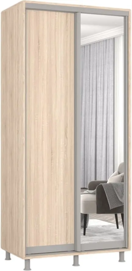 Dulap-cupe Mobildor Aron 1 oglinda/1 PAL 110x220x60 (Sonoma Oak) - 2