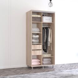 Dulap-cupe Mobildor Aron 1 oglinda/1 PAL 130x230x60 (Sonoma Oak) Thumb