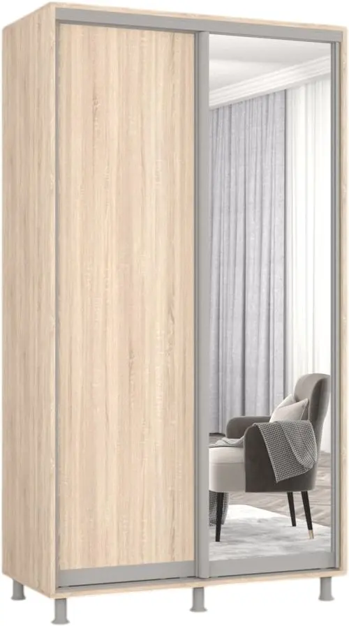 Dulap-cupe Mobildor Aron 1 oglinda/1 PAL 130x240x60 (Sonoma Oak) - 2