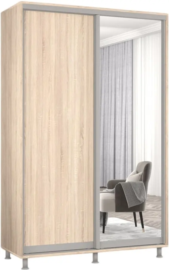 Dulap-cupe Mobildor Aron 1 oglinda/1 PAL 140x240x60 (Sonoma Oak) - 2