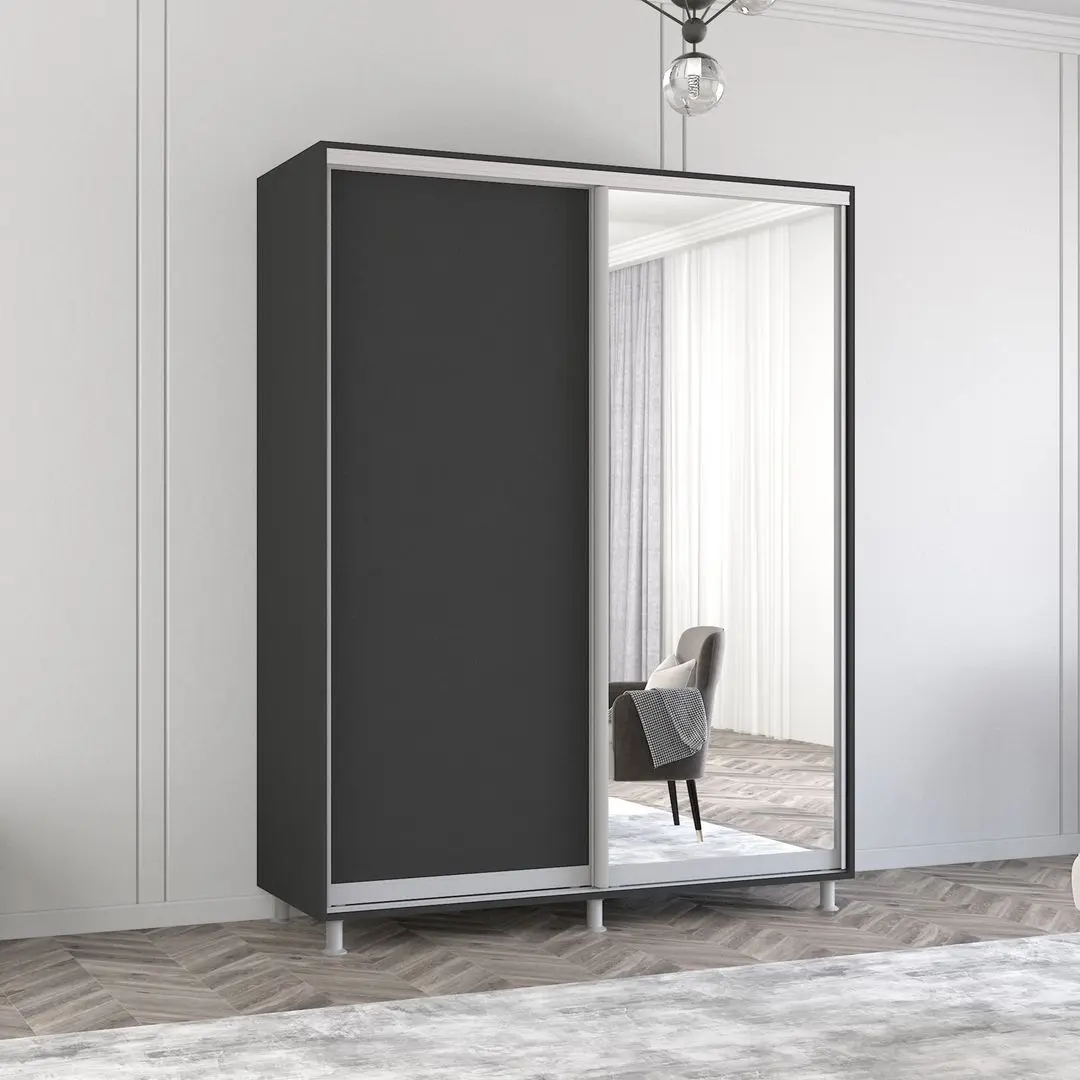 Dulap-cupe Mobildor Aron 1 oglinda/1 PAL 150x230x60 (Anthracite)