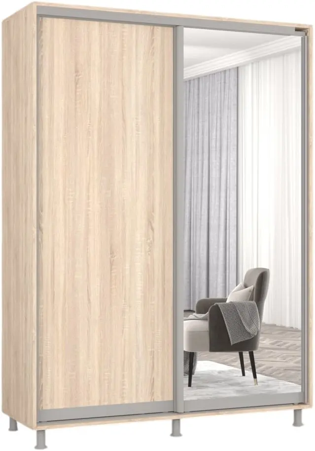 Dulap-cupe Mobildor Aron 1 oglinda/1 PAL 160x200x60 (Sonoma Oak) - 2