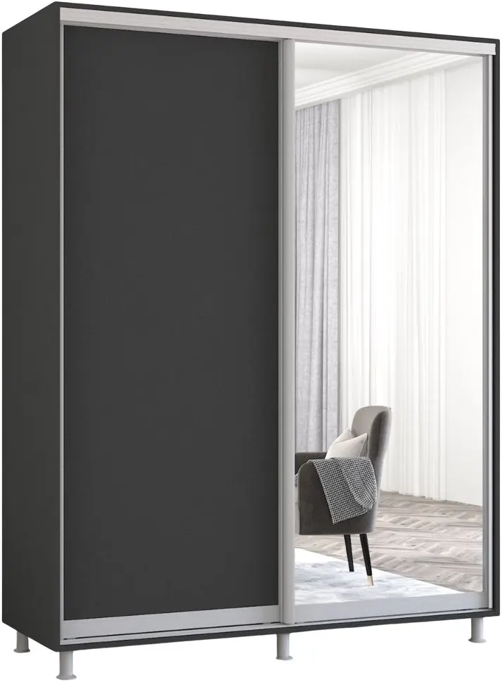 Dulap-cupe Mobildor Aron 1 oglinda/1 PAL 170x210x60 (Anthracite) - 2