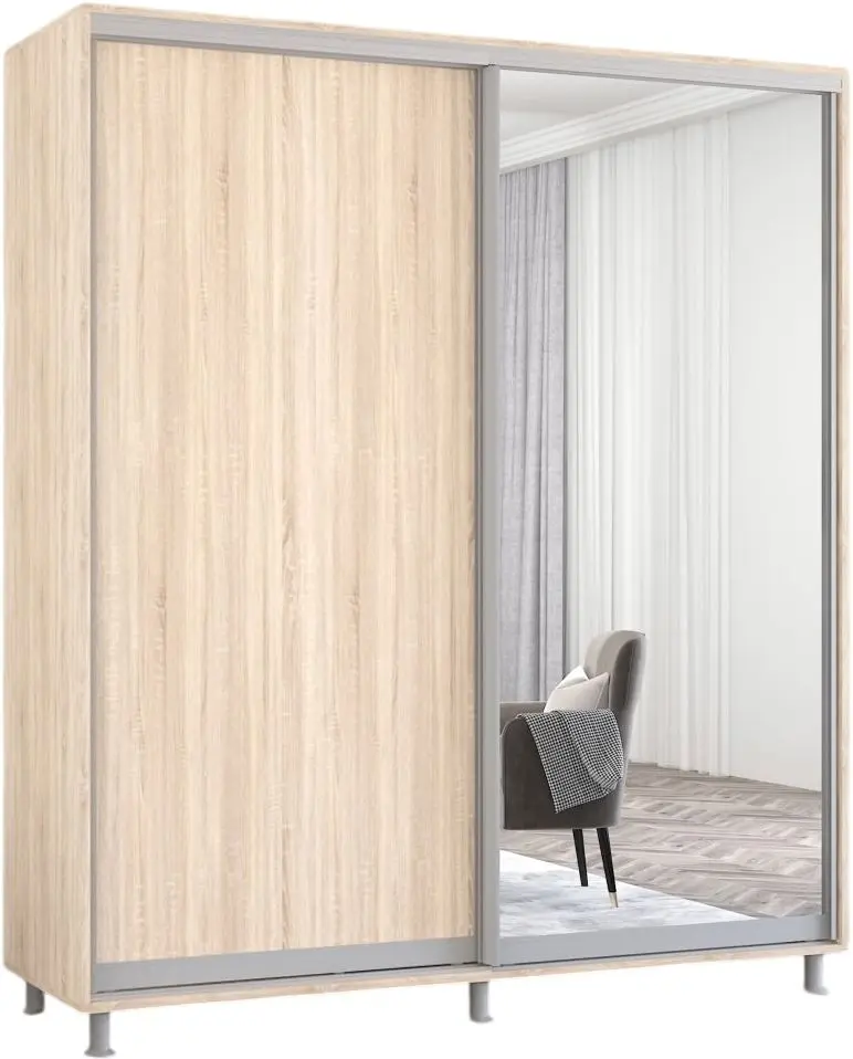 Dulap-cupe Mobildor Aron 1 oglinda/1 PAL 180x200x60 (Sonoma Oak) - 2