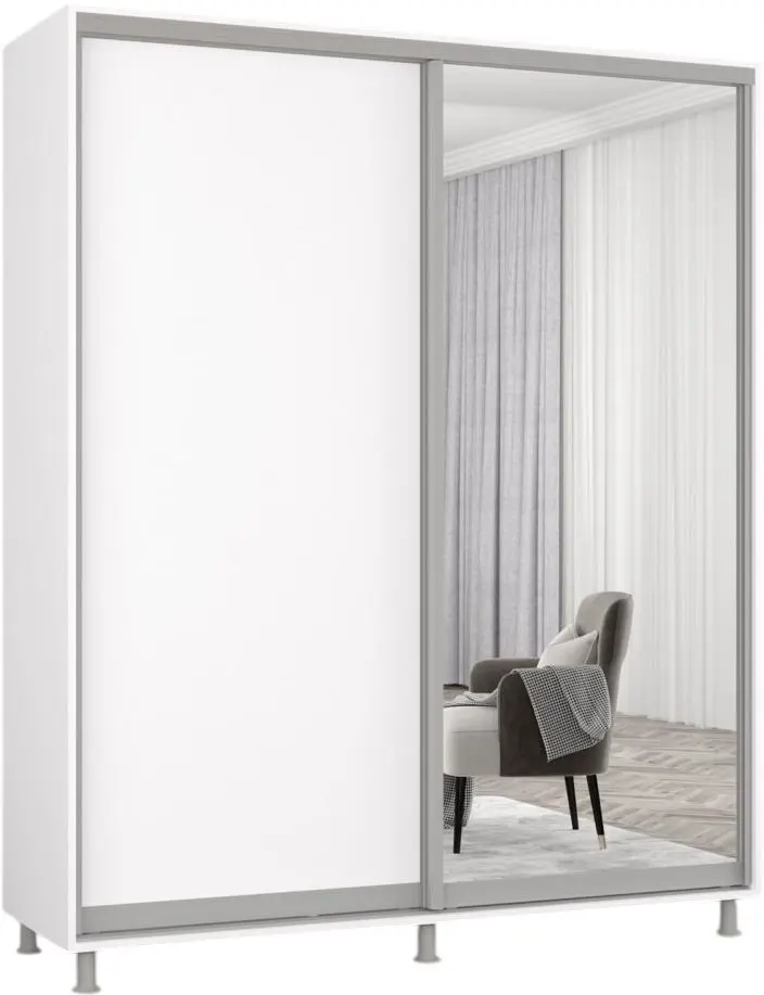 Dulap-cupe Mobildor Aron 1 oglinda/1 PAL 180x200x60 (White) - 2