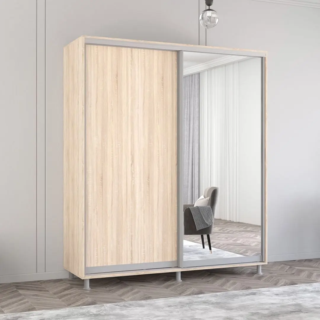 Dulap-cupe Mobildor Aron 1 oglinda/1 PAL 190x200x60 (Sonoma Oak)