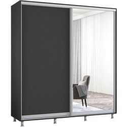 Dulap-cupe Mobildor Aron 1 oglinda/1 PAL 190x240x60 (Anthracite) Thumb