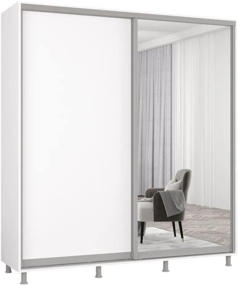 Dulap-cupe Mobildor Aron 1 oglinda/1 PAL 190x240x60 (White) - 2