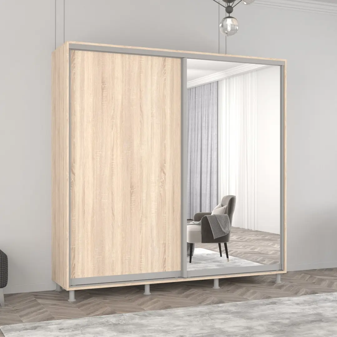 Dulap-cupe Mobildor Aron 1 oglinda/1 PAL 200x230x60 (Sonoma Oak)