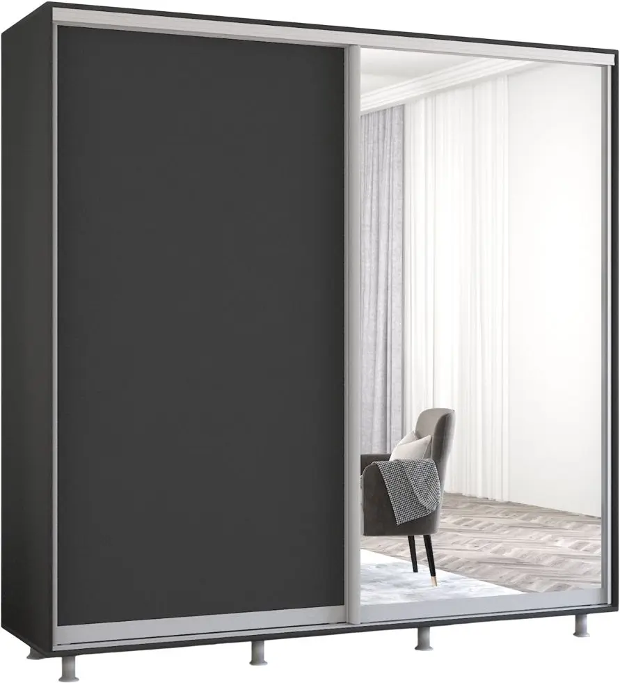 Dulap-cupe Mobildor Aron 1 oglinda/1 PAL 210x200x60 (Anthracite) - 2