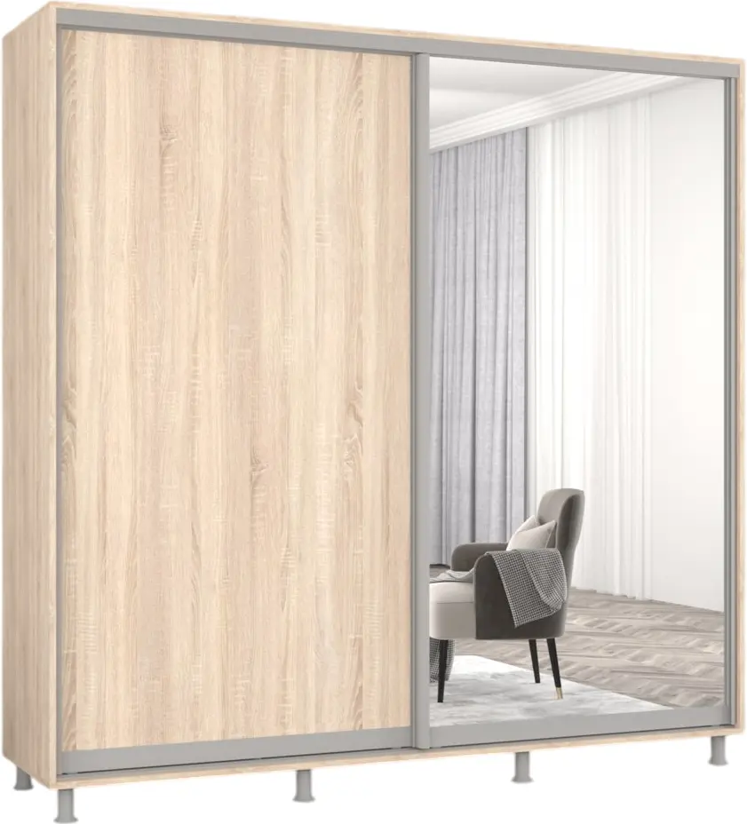 Dulap-cupe Mobildor Aron 1 oglinda/1 PAL 210x210x60 (Sonoma Oak) - 2