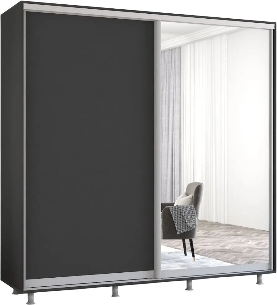 Dulap-cupe Mobildor Aron 1 oglinda/1 PAL 210x220x60 (Anthracite) - 2
