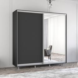 Dulap-cupe Mobildor Aron 1 oglinda/1 PAL 210x240x60 (Anthracite)