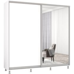 Шкаф-купе Mobildor Aron 1 зеркало/1 ДСП 230x210x60 (White) Thumb