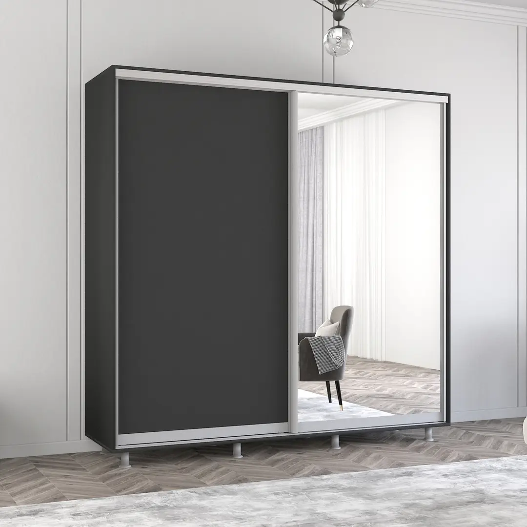 Dulap-cupe Mobildor Aron 1 oglinda/1 PAL 230x230x60 (Anthracite)