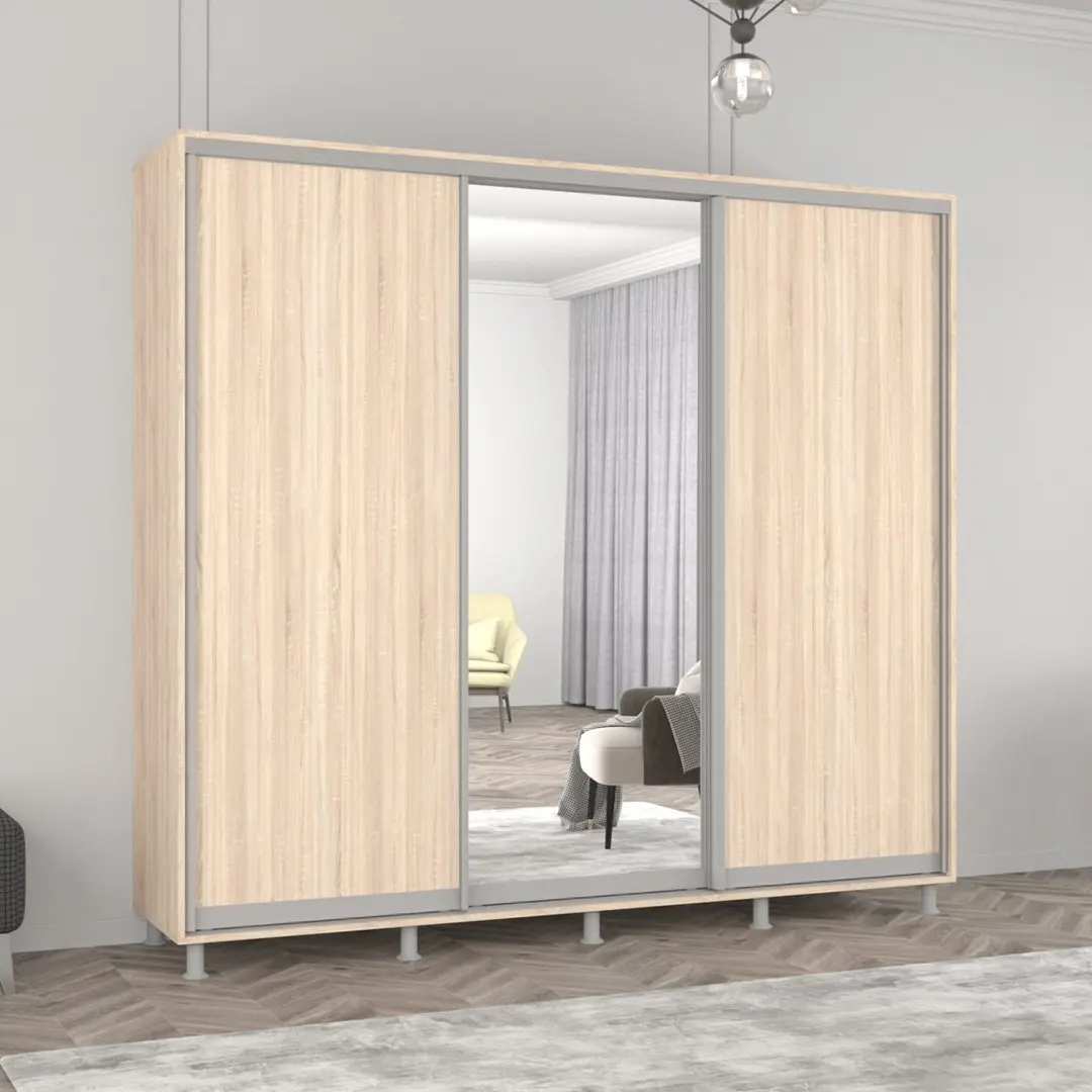 Dulap-cupe Mobildor Aron 1 oglinda/2 PAL 260x240x60 (Sonoma Oak)