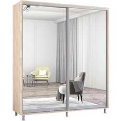 Dulap-cupe Mobildor Aron 2 usi oglinda 210x220x60 (Sonoma Oak) Thumb