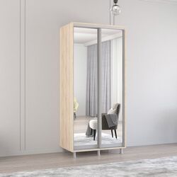 Dulap-cupe Mobildor Aron 2 usi oglinda 100x220x60 (Sonoma Oak)