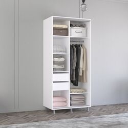 Dulap-cupe Mobildor Aron 2 usi oglinda 110x240x60 (White) Thumb