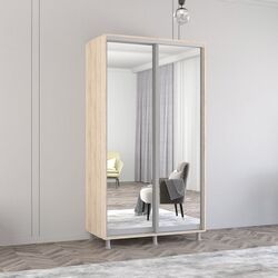 Dulap-cupe Mobildor Aron 2 usi oglinda 120x240x60 (Sonoma Oak)