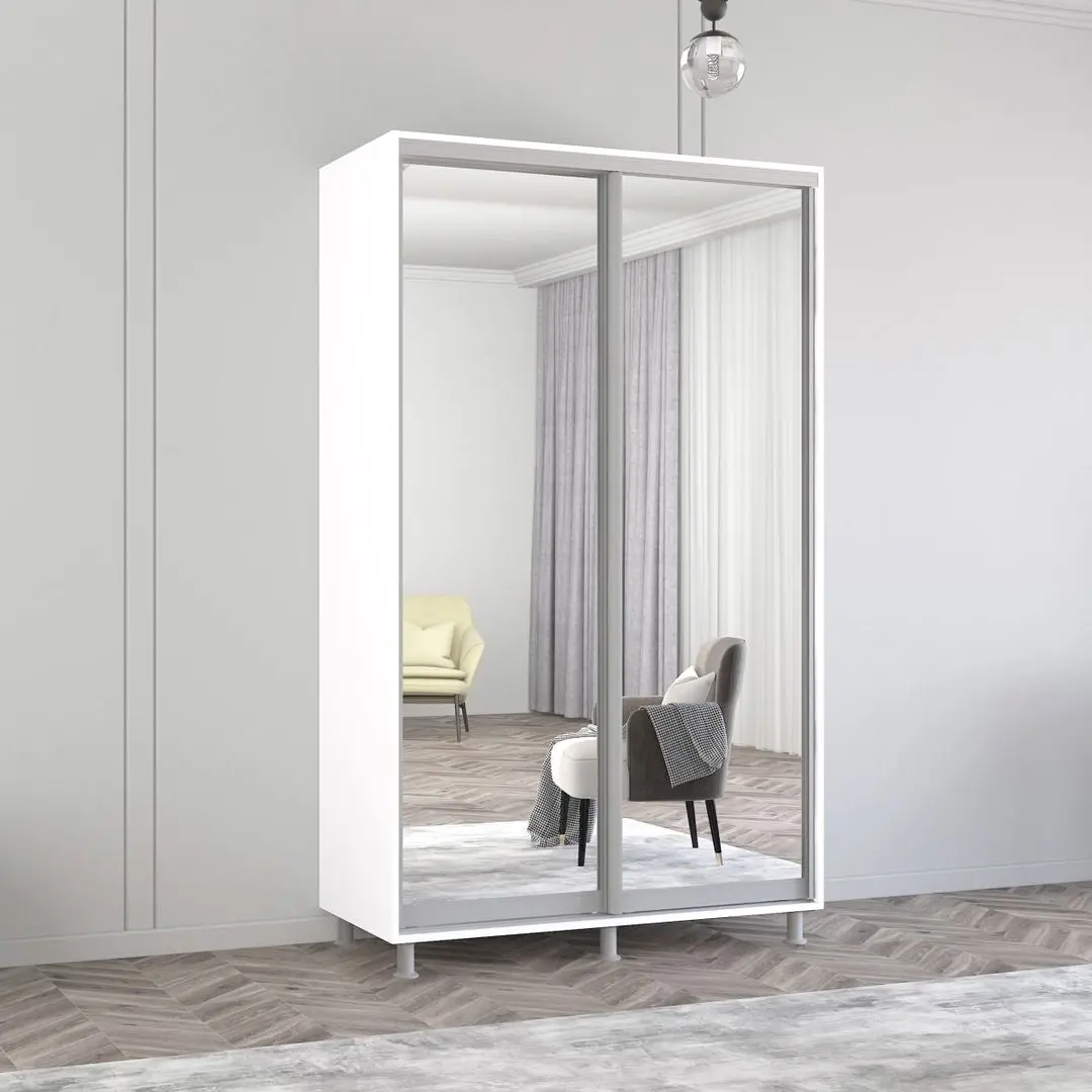 Dulap-cupe Mobildor Aron 2 usi oglinda 130x200x60 (White)