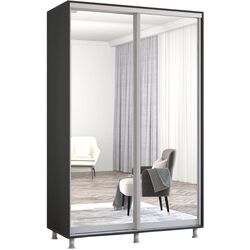 Dulap-cupe Mobildor Aron 2 usi oglinda 130x220x60 (Anthracite) Thumb