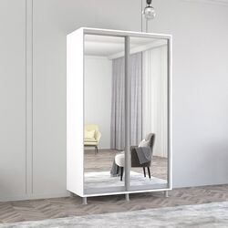 Dulap-cupe Mobildor Aron 2 usi oglinda 130x220x60 (White)