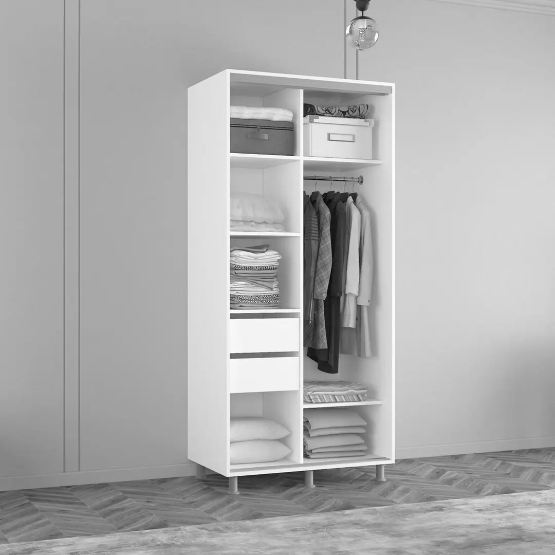 Dulap-cupe Mobildor Aron 2 usi oglinda 140x230x60 (Anthracite) - 3