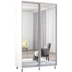 Dulap-cupe Mobildor Aron 2 usi oglinda 140x230x60 (White) Thumb