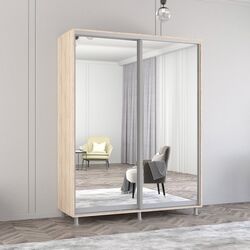 Dulap-cupe Mobildor Aron 2 usi oglinda 160x240x60 (Sonoma Oak)