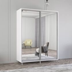 Dulap-cupe Mobildor Aron 2 usi oglinda 160x240x60 (White)