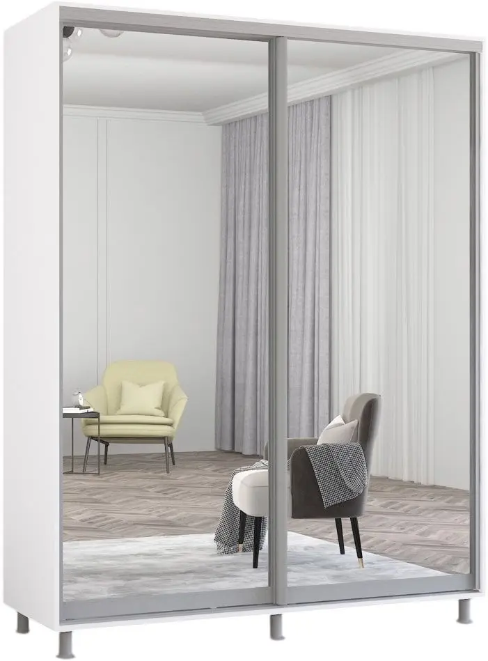 Dulap-cupe Mobildor Aron 2 usi oglinda 170x200x60 (White) - 2