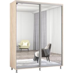 Dulap-cupe Mobildor Aron 2 usi oglinda 180x210x60 (Sonoma Oak) Thumb