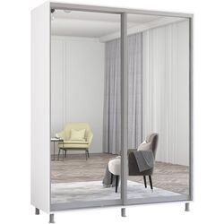 Dulap-cupe Mobildor Aron 2 usi oglinda 180x220x60 (White) Thumb