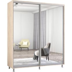 Dulap-cupe Mobildor Aron 2 usi oglinda 190x210x60 (Sonoma Oak) Thumb