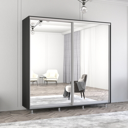 Dulap-cupe Mobildor Aron 2 usi oglinda 220x230x60 (Anthracite)