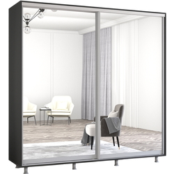 Dulap-cupe Mobildor Aron 2 usi oglinda 230x230x60 (Anthracite) Thumb