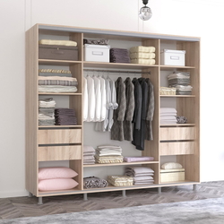 Dulap-cupe Mobildor Aron 3 usi oglinda 250x230x60 (Sonoma Oak) Thumb