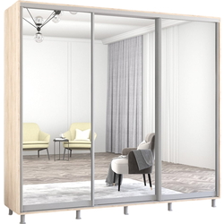 Dulap-cupe Mobildor Aron 3 usi oglinda 250x240x60 (Sonoma Oak) Thumb