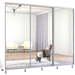 Dulap-cupe Mobildor Aron 3 usi oglinda 260x210x60 (White) Thumb