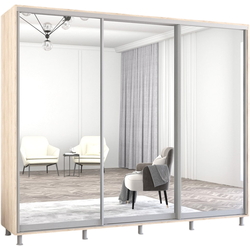 Dulap-cupe Mobildor Aron 3 usi oglinda 260x230x60 (Sonoma Oak) Thumb