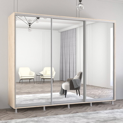 Dulap-cupe Mobildor Aron 3 usi oglinda 270x200x60 (Sonoma Oak)