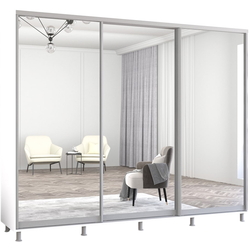Шкаф-купе Mobildor Aron 3 зеркальные двери 270x210x60 (White) Thumb