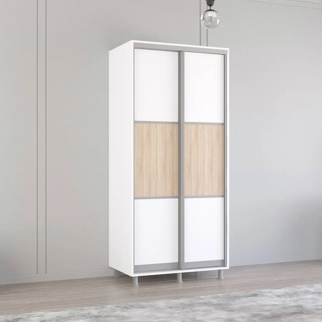 Dulap-cupe Mobildor Aron K 100x210x60 (White/Sonoma Oak)