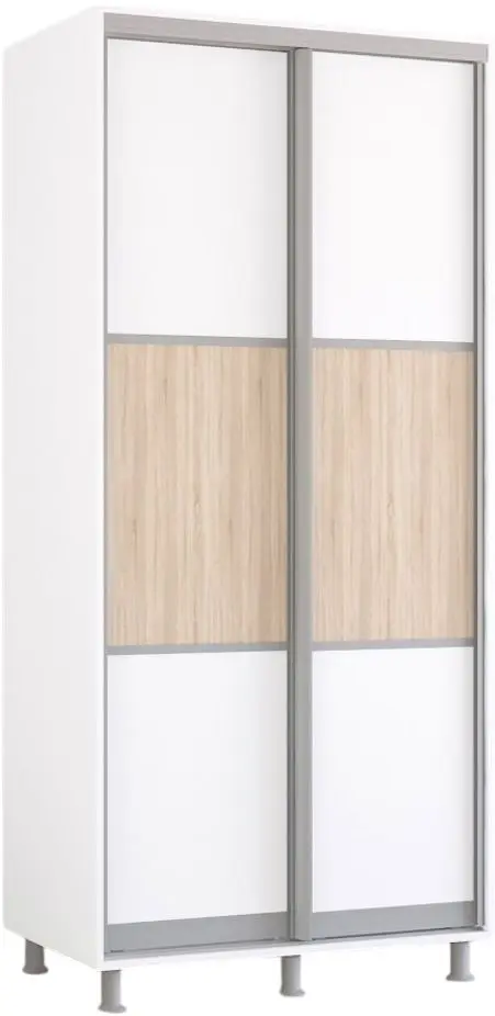 Dulap-cupe Mobildor Aron K 100x230x60 (White/Sonoma Oak) - 2