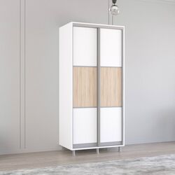 Dulap-cupe Mobildor Aron K 100x240x60 (White/Sonoma Oak)
