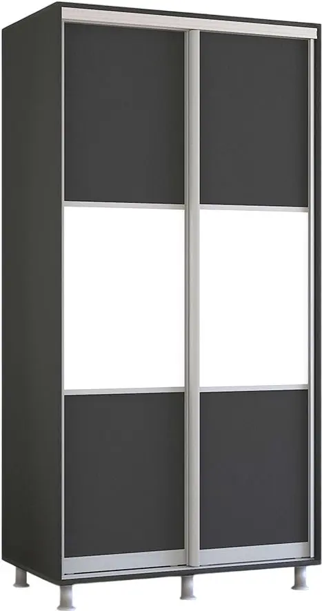 Шкаф-купе Mobildor Aron K 110x200x60 (Anthracite/White) - 2